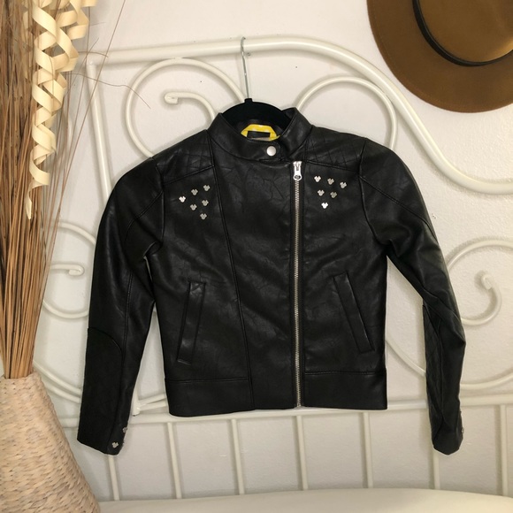 DISNEY Leather Jacket Faux leather w/ Minnie details - Picture 2 of 9